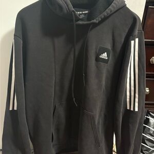 Adidas Black and White Sports Hoodie